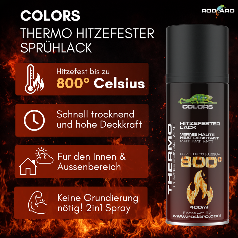 Laden Sie das Bild in Galerie -Viewer, COLORS Hitzefest Sprühlack - 400ml Hochtemperatur Spraydose