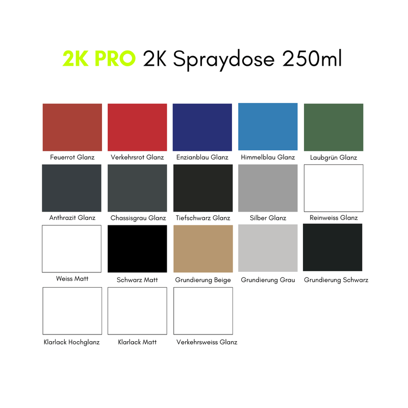 Laden Sie das Bild in Galerie -Viewer, 2K Spraydose 250ml - 2 Komponenten Sprühlack | 2K - PRO - xenial - shop.de