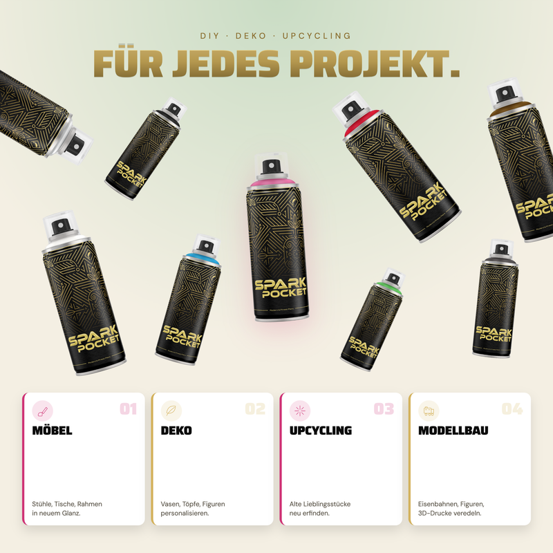 Laden Sie das Bild in Galerie -Viewer, SPARK Pocket Sprühdose 200ml - Glänzender Sprühlack mit hoher Deckkraft