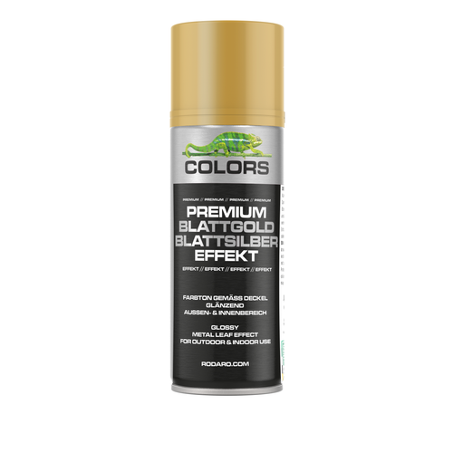 COLORS Spraylack Blattgold-Effekt 400 ml Spraydose mit goldenem Deckel, glänzend
