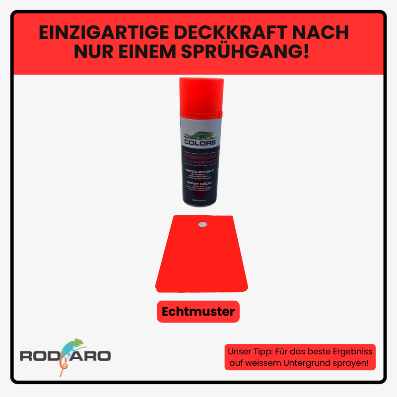 Laden Sie das Bild in Galerie -Viewer, COLORS Premium Fluorescent Sprühlack - 400ml Spraydose Neon-Effekt Leuchtrot Glanz