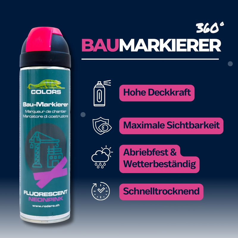 Laden Sie das Bild in Galerie -Viewer, COLORS Baumarkierer 360° 500ml Fluo Spraydose