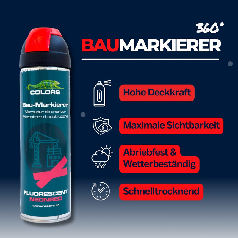 Laden Sie das Bild in Galerie -Viewer, COLORS Baumarkierer 360° 500ml Fluo Spraydose