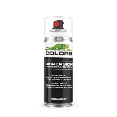COLORS Dispersion Ausbesserungsspray 150 ml Spraydose in Weiss matt für Wände und Decken