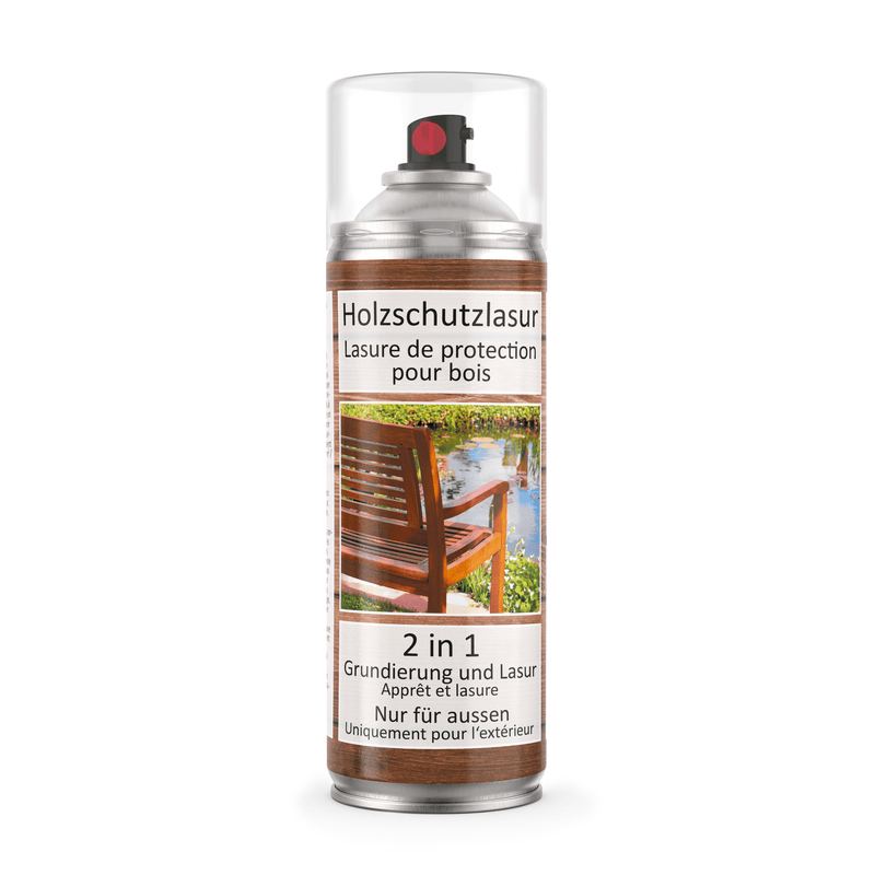 Laden Sie das Bild in Galerie -Viewer, COLORS Holzschutzlasur Spray - 400ml Spraydose - UV und wetterfest, für Aussenbereich mit Schutz vor Feuchtigkeit