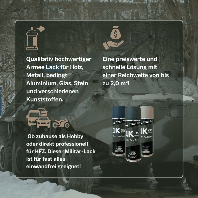 Laden Sie das Bild in Galerie -Viewer, Militär - Farbspray Army 1K PRO – 400ml Spraydose matt - xenial - shop.de