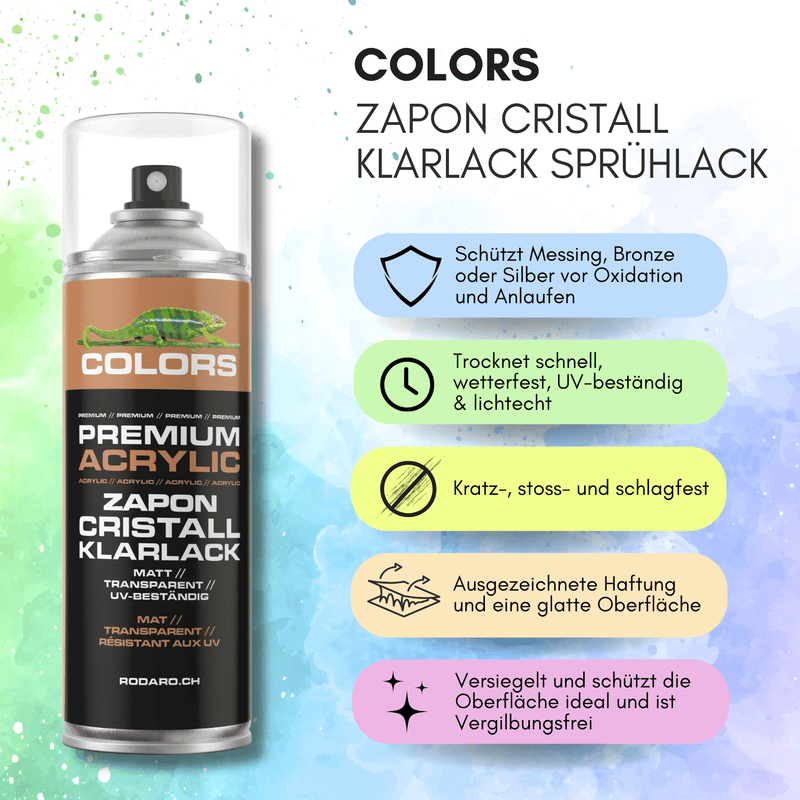 Laden Sie das Bild in Galerie -Viewer, Zapon Cristall Klarlack Sprühlack - 400ml Spraydose - xenial - shop.de