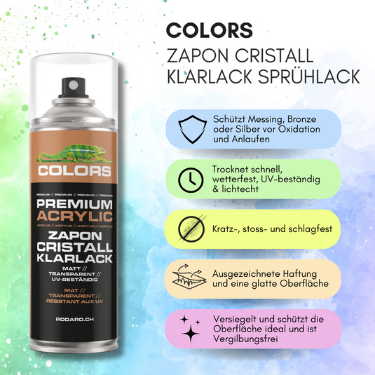 Zapon Cristall Klarlack Sprühlack - 400ml Spraydose