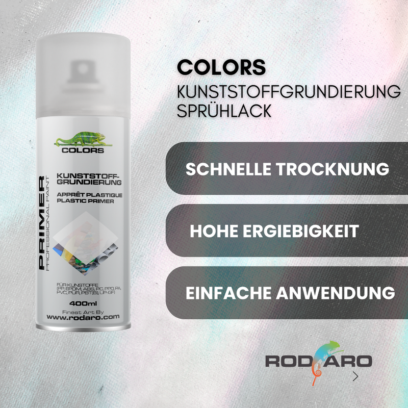 Laden Sie das Bild in Galerie -Viewer, COLORS Kunststoffgrundierung Sprühlack farblos - 400ml Spraydose
