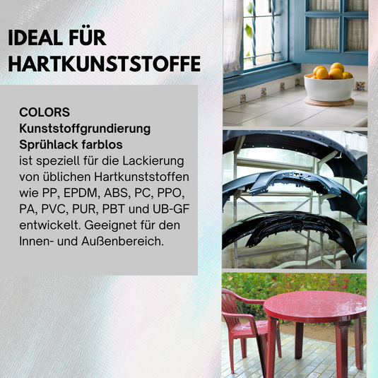 COLORS Kunststoffgrundierung Sprühlack farblos - 400ml Spraydose