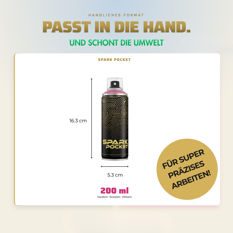 Laden Sie das Bild in Galerie -Viewer, SPARK Pocket Sprühdose 200ml - Glänzender Sprühlack mit hoher Deckkraft
