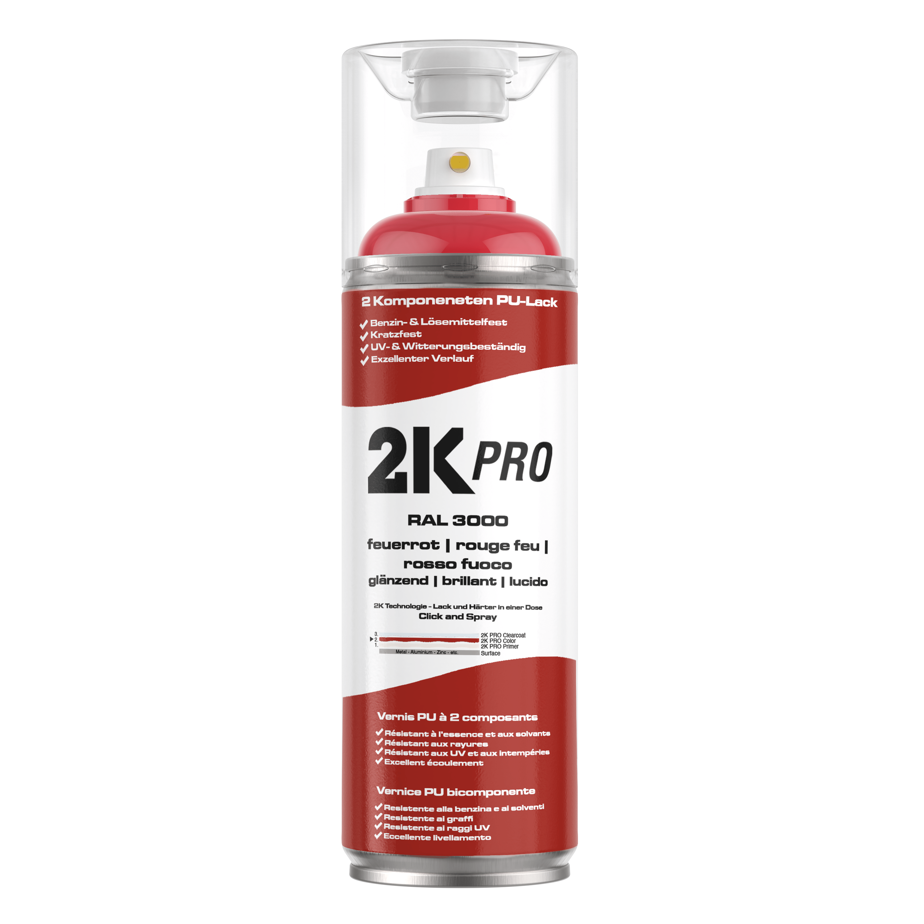 2K Spraydose 250ml - 2 Komponenten Sprühlack | 2K - PRO - xenial - shop.de