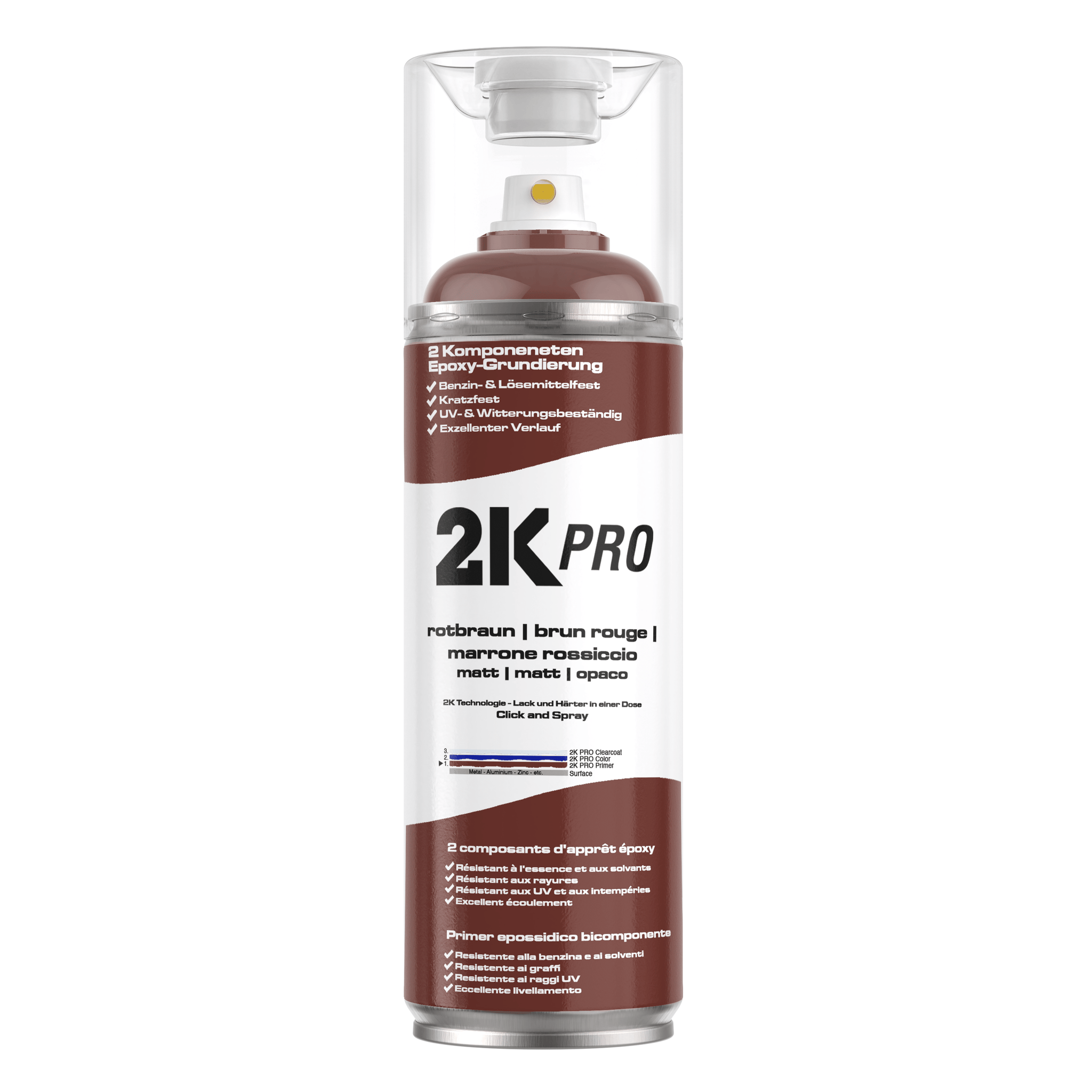 2K Spraydose 250ml - 2 Komponenten Sprühlack | 2K - PRO - xenial - shop.de