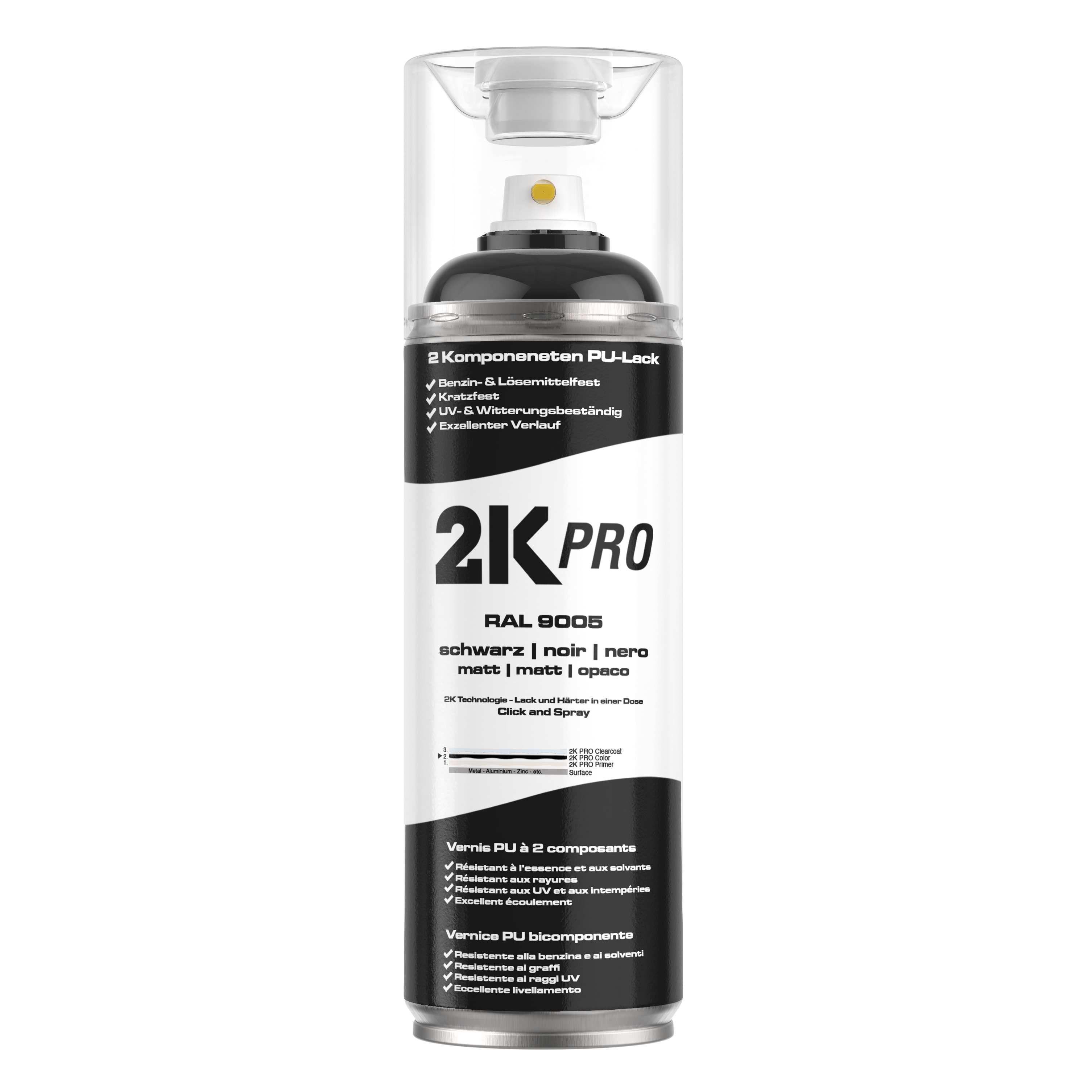 2K Spraydose 250ml - 2 Komponenten Sprühlack | 2K - PRO - xenial - shop.de