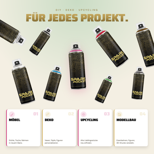 SPARK Pocket Sprühdose 200ml - Glänzender Sprühlack mit hoher Deckkraft