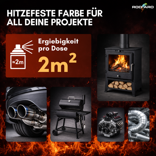 COLORS Hitzefest Sprühlack - 400ml Hochtemperatur Spraydose