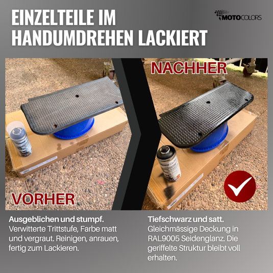 MotoColors Wohnwagen- & Camperlack 3 in 1 Farbe Sprühfarbe 400ml - Primer, Rostschutz, Lack