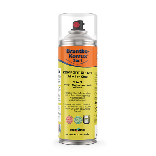 Brantho Korrux Komfortspray 3 in 1 Rostschutzlack - All-in-One Sprühdose Primer, Rostschutz und Lack - 400ml Spraydose