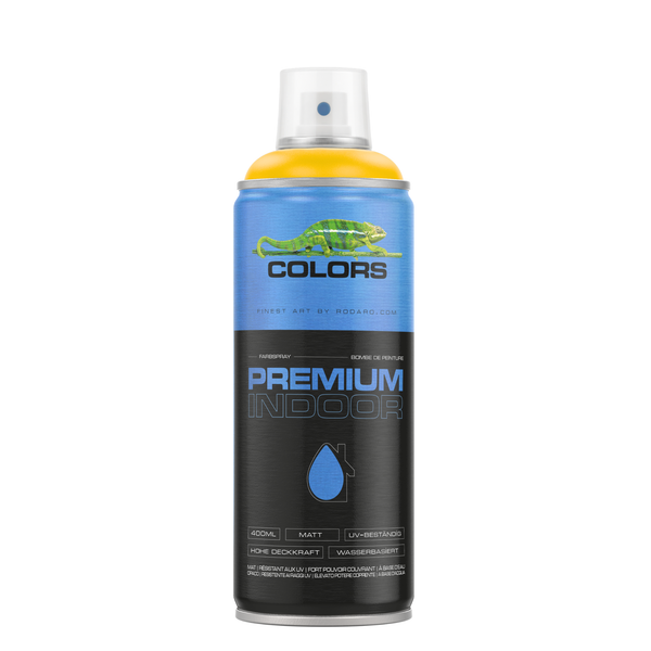 COLORS Premium Indoor wasserbasierte Sprühfarbe 400 ml Spraydose in Sonnengelb matt