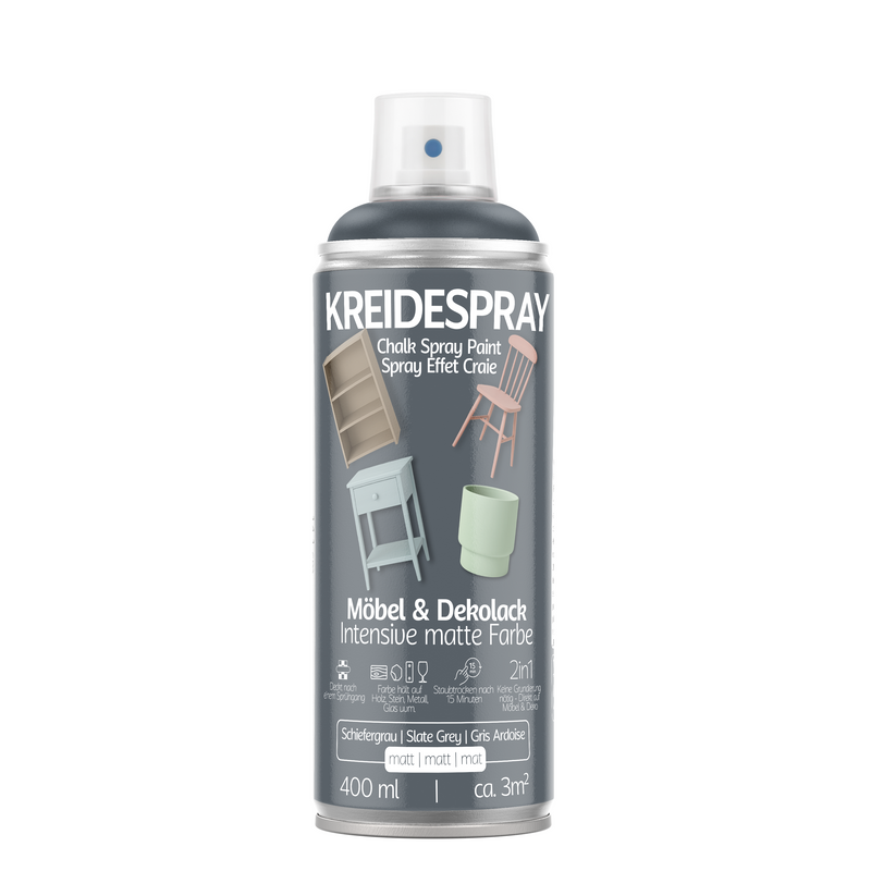 Laden Sie das Bild in Galerie -Viewer, COLORS Kreidespray Möbel &amp; Dekolack, Matte Kreidefarbe Sprühfarbe, 400ml Spraydose

