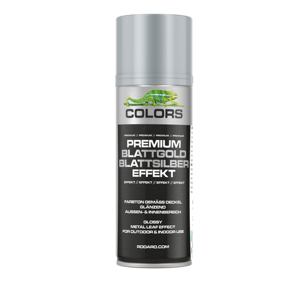 COLORS Spraylack Blattsilber-Effekt 400 ml Spraydose mit silbernem Deckel, glänzend