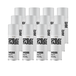 EasySpray Sprühfarbe 400ml – 12er Set Sprühlack Schwarz & Weiss, Matt & Glanz