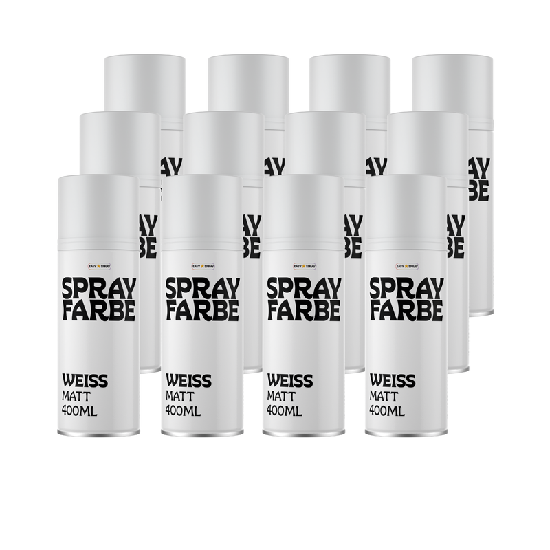 Laden Sie das Bild in Galerie -Viewer, EasySpray Sprühfarbe 400ml – 12er Set Sprühlack Schwarz &amp; Weiss, Matt &amp; Glanz
