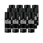 EasySpray Sprühfarbe 400ml – 12er Set Sprühlack Schwarz & Weiss, Matt & Glanz