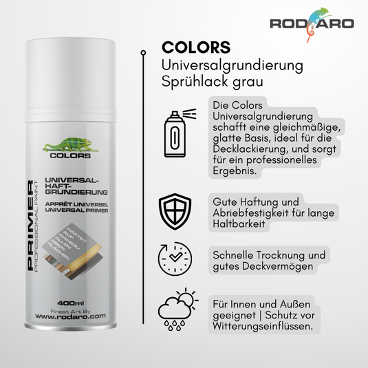 Colors Primer Universalgrundierung Sprühlack - 400ml Spraydose Haftgrundierung