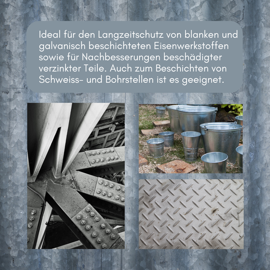 COLORS Zinkspray Sprühlack grau - 400ml Spraydose